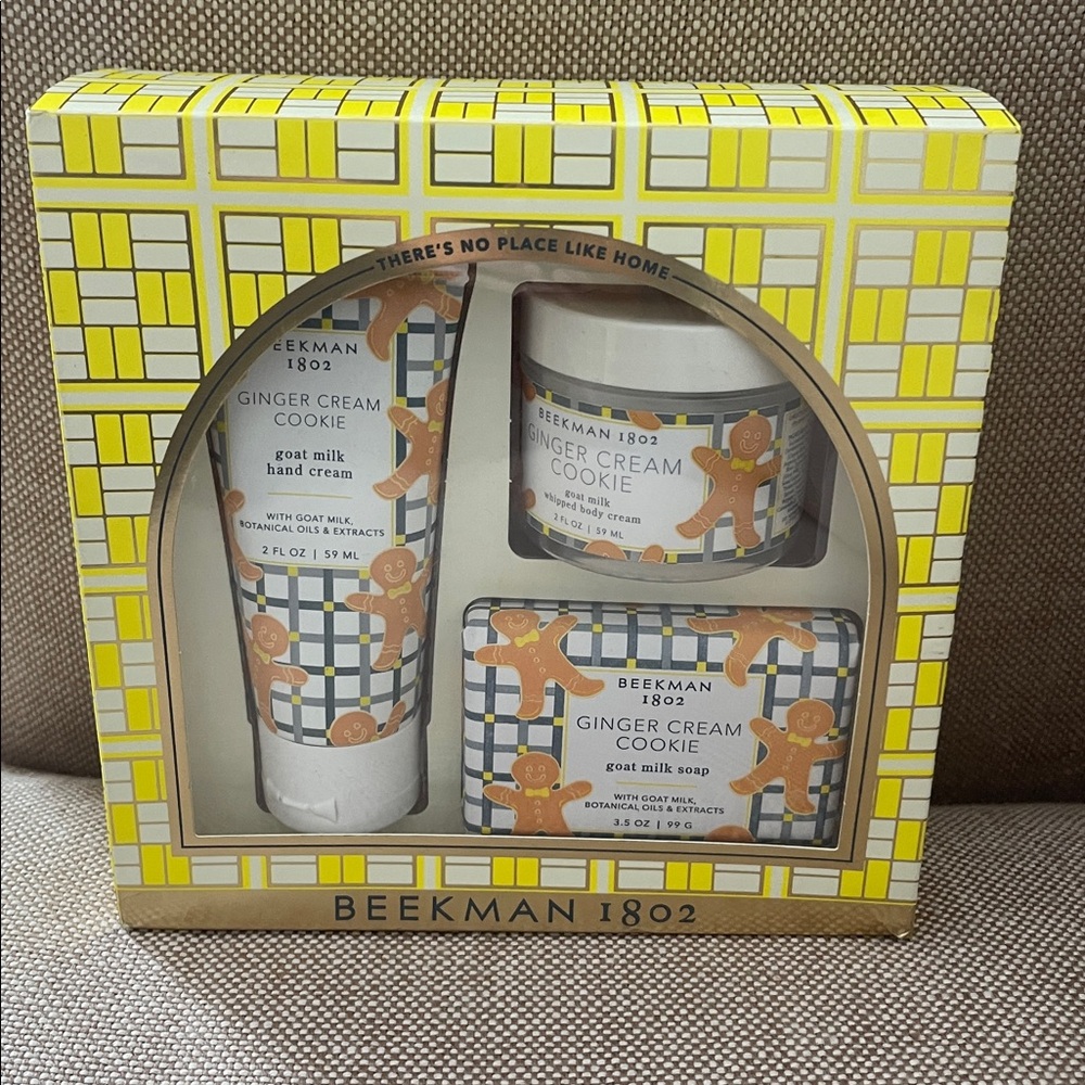 HOSTS PICK 🎉NWT Beekman 1802 Ginger Cream Cookie Goat Milk Exclusive 3 piece Set